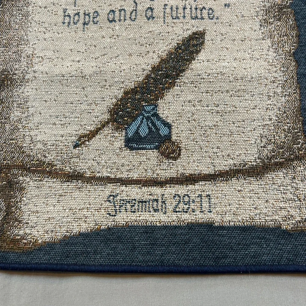 Manual Woodworkers & Weavers Jeremiah 29:11 Tapestry Wall Hanging Banner 13x18